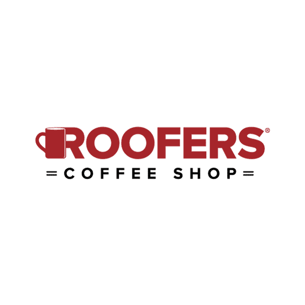 Roofers Coffee Shop Logo